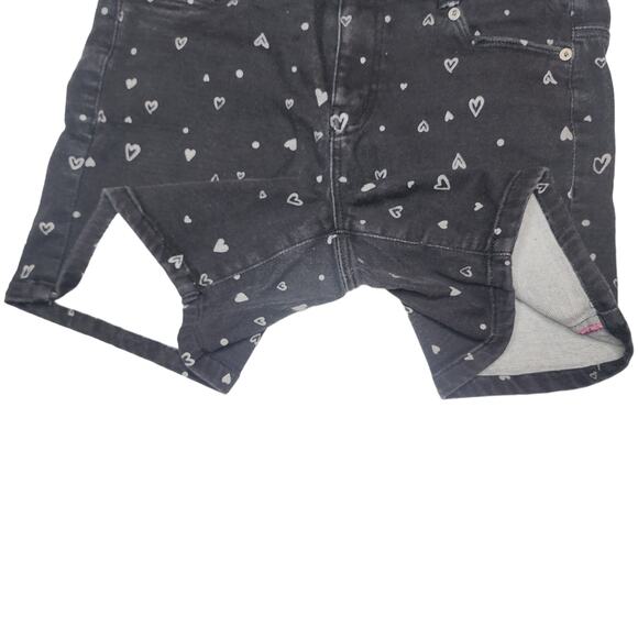 Calvin Klein Jeans Kids Black Shorts Rare HTF Heart Print Youth Size 14 Denim - Picture 10 of 11